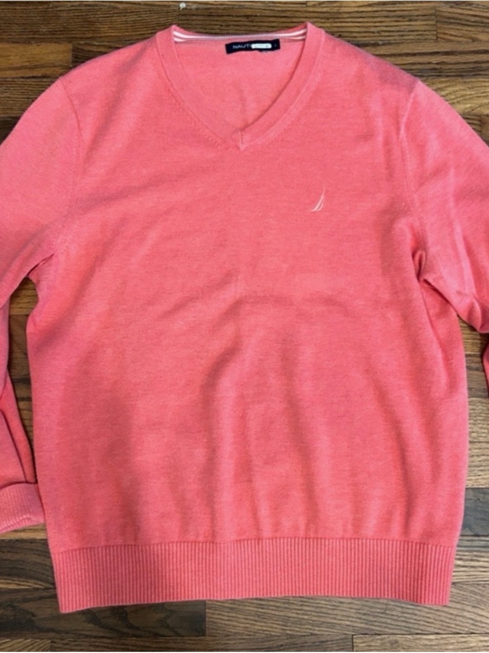 Nautica Men’s Coral-Edge V-Neck Sweater